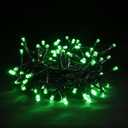 Green Christmas String Lights - 100 LED Green String Lights Plug in for Tree, Bedroom, Party, Indoor/Outdoor St. Patrick's Day Decorations, 8 Feet Wire, 8 Modes & Memory Function, Connectable
