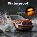 4 Pcs Grille Lights Compatible with Toyota Tacoma 2020 2021 2022 2023 TRD Off Road and Sport Models, OEM Style LED Front Grill Lights for Tacoma Accessories with Fuse & Harness (Amber)