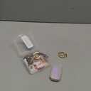 Sparkly Key Fob Cover with Cherry Keychain, Bling TPU Smart Key Case for Women, Compatible with Kia Cadenza Forte K5 NIRO Rio Seltos Sorento Soul Telluride (5-Button, Gold Purple)