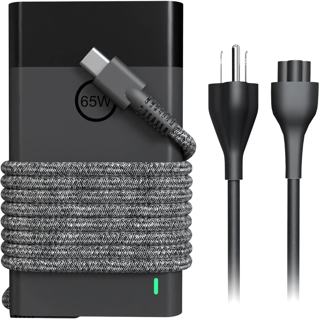 New Slim 65W Laptop Charger Fits for HP Laptop Charger USB C Computer Replacement, Envy x360/Elitebook x360/Spectre x360/Elite x2/Pavilion/Zbook/ProBook, Fast Type C Chromebook Power Cord Adapter