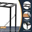 TONGMO Fish Tank Stand: The Perfect 10 Gallon Metal Aquarium Stand Measuring 22.8" W x 10.6" D x 31.3" H to Fit Your Aquatic Display Needs.