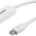 Philips Mini DisplayPort to HDMI Adapter, Unidirectional, Audio and Video, Full HD 1080p, 4K Ultra HD, Slim Compact Portable Design, White Cable, for All Brands, SWV9200F/27