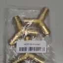 Uenede 3PCS Solid Brass 3/4"OD Barb Fitting Y 3-Way Union Intersection Barbed Hose Fittings for Water/Oil/Gas