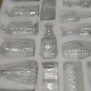 Set of 40 Glass Bud Vases, Small Clear Glass Vases in Bulk, Mini Vintage Embossed Flower Vase for Wedding, Centerpieces, Birthday Party, Home Table Decorations, Baby Shower (Clear)