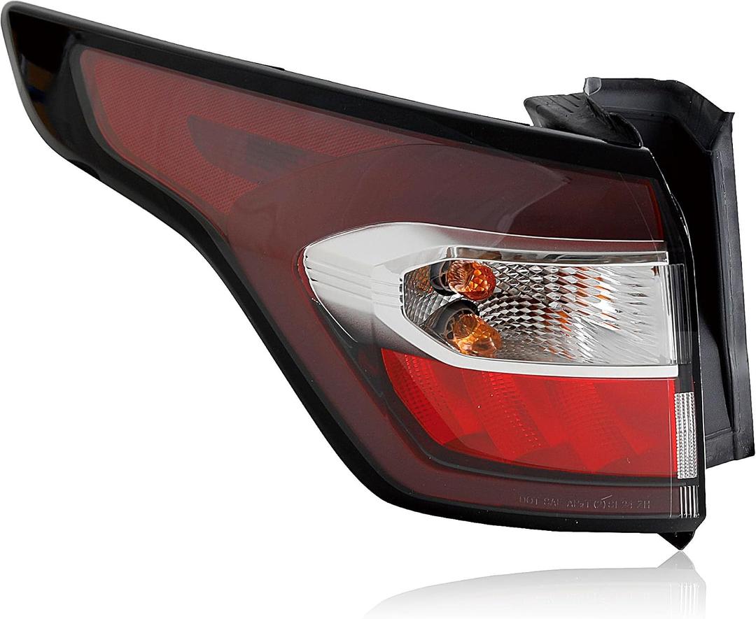 Tail Lights Outer with Light Bulb and Harness Compatible With 2017-2019 Ford EscapeS, SE, SEL Taillight Rear Brake Lamp Signal Assembly Left Driver Side GJ5Z13405C FO2805116