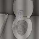 Toilet seat Elongated with Slow Close Hinges, Four Bumpers Never Loosen and Easily Remove, Two Sets of Parts, Plastic, White