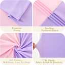 Pink Purple Arch Cover 2 Set-7.2 and 6ft Arch Backdrop Cover Spandex Fitted Baby Shower Arch Stand Covers for Girls Birthday Party Wedding Bridal Shower Banquet Photo Arch Covers Stretchy Backdrop