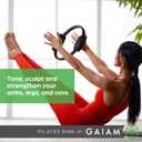 Gaiam Pilates Ring Fitness Circle - Lightweight & Durable Foam Padded Handles, Flexible Resistance Exercise Equipment for Toning Arms, Thighs/Legs & Core