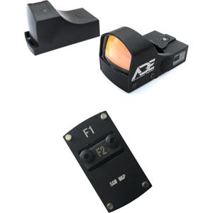 Ade Advanced Optics Compact RD3-009 Red Dot Reflex Sight + Optic Mounting Plate for SW Smith Wesson MP/MP 2.0 Shield SD9VE,SD40VE Pistol and Also a Standard Picatinny Mount  5 MOA Reflex for Pistols
