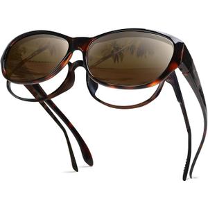 Fit Over Glasses Sunglasses with Polarized Lenses for Men and Women