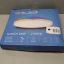 2 Pack Smart RGB LED Ceiling Light with Remote, 12" WiFi Flush Mount Ceiling Light Works with Alexa & Google Home, 24W=2400LM Dimmable, DIY Colors & 2700K-6500K, for Bedroom Living Room