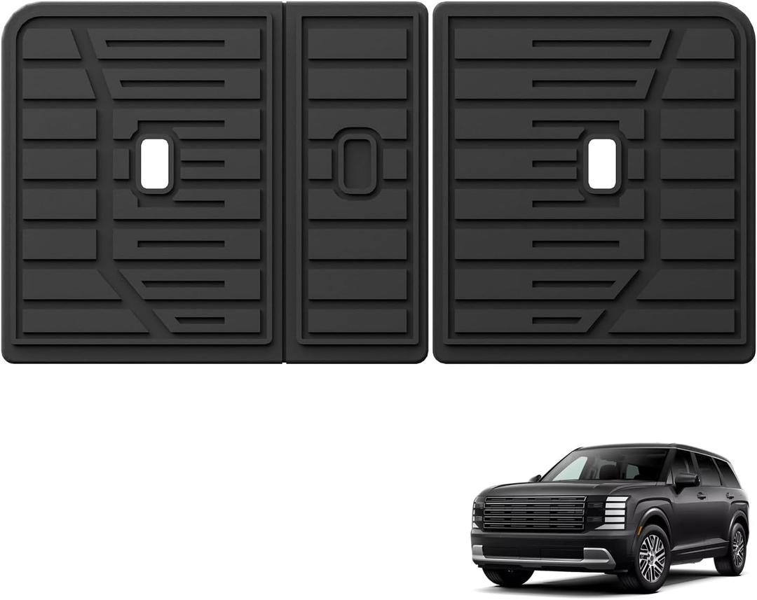 SMABEE 3rd Row Backrest Mats Compatible with Hyundai Palisade 2026 7-Seate All-Weather TPE Trunk Liner Accessories