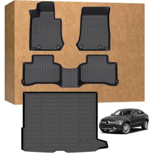 Floor Mats for Mercedes Benz GLC 250/300/350e 2016-2022 (Not for Coupe), Heavy Duty TPE Waterproof Non-Slip All Weather Protection Custom, Floor Mats & Cargo Liner