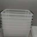 19 Quart Plastic Storage Bins with Lids, 6-Pack Stackable Clear Storage Organizing Box with Handle