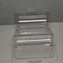 2 Pcs Clear Chafing Dish Cover Half Size Roll Top Bakery Pan Display 1/2 Plastic Chafing Dessert Cake Food Display Cover for Cupcake Exhibition