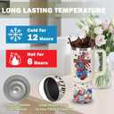 30oz Flag Tumbler With Handle & Straw - Patriotic Insulated Stainless Steel Cup For Travel & Tailgating - Leakproof American Themed Water Bottle For Men & Women