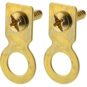 Hillman 122225 Flat Ring Hanger with Screw, Brass Plated, Gold (Pack of 1, Count of 4) 