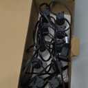 10Ft Outdoor String Lights Waterproof, Hanging Patio Lights with 11 Edison Bulbs (1 Spare), ST40 Vintage Edison Bulbs String Lights for Indoor Garden Backyard Party Wedding Balcony Decor- Black