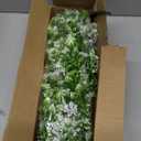 RECUTMS 2Pcs Artificial Hanging Flowers for Outdoor Decoration Fake Hanging Plants Faux White Flowers Artificial UV Resistant Plastic Greenery Vines Ivy for Outdoor Indoor Garden Party DecorWhite