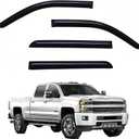 Window Visors Rain Guards fits 2014-2018 Silverado 1500 & GMC Sierra 1500, Out-Channel Window Wind Deflectors Vent Shades for 2015-2019 Silverado/GMC Sierra 2500 HD/3500 HD Crew Cab