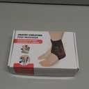 Cordless Ankle Heating Pad with Massage, Ankle Massager for Pain Relieft, Foot Massager for Neuropathy, Foot Heating Pad, 6 Heat Levels, 3 Massage Modes, Black