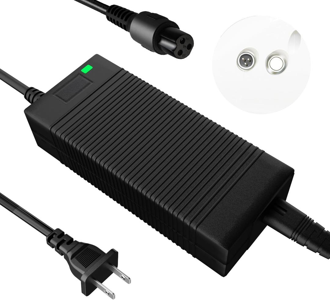 EVAPLUS 54.6V Electric Bike Charger for 48V Lithium Battery Input Voltage AC120V(DC5.5-2.5/2.1MM Jack Connector)&(3-Prong Inline Connector)&(3pin XLR Plug)
