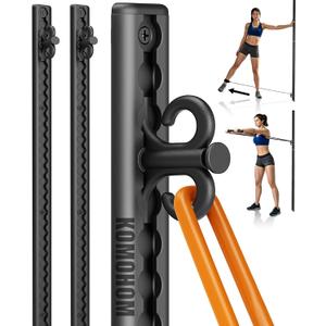 Adjustable Resistance Band Wall Mount System with Automatic Locking 80", Stainless Workout Hook,Resistance Band Wall Anchor,Fitness Equipment Accessorie for Suspension Training,Exercise Band,Home Gym
