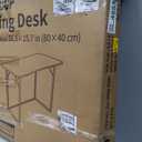 JOYMOOP White Folding Desk - 31.5", No Assembly Small Foldable Desk for Home, Office, Wooden Top Folding Computer Desk for Working, Writing, Studying, 31.5" Width