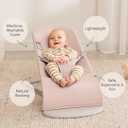 BabyBjörn Bouncer Bliss, Light Pink, Woven Mélange | 2-in-1 Adjustable Baby Bouncer Seat and Toddler Chair, Newborn to Toddler (8-29 lbs), 4 Positions, Lightweight & Portable