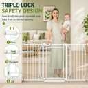 Clear Acrylic Extra Wide Baby Gate and Dog Gate, 57.5-65.7 in Wide