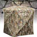 Lenotos Hunting Blind, 2 Person Pop Up Blinds 360 Degree See Through, Portable Durable Hunting Ground Blinds for Deer & Turkey Hunting
