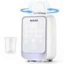 12-in-1 Baby Bottle Warmer for Breastmilk, 98F 2m Fast Heating Milk Warmers, 24H Locks Nutrients with 360 Swirlable Heat, Precise Even Warming & Temperature Control, Fits All Bottles, Bags, Jars (White)