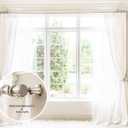 BlastHome® Luxury Fixed Length Double Curtain Rod, 10 ft, Brushed Nickel