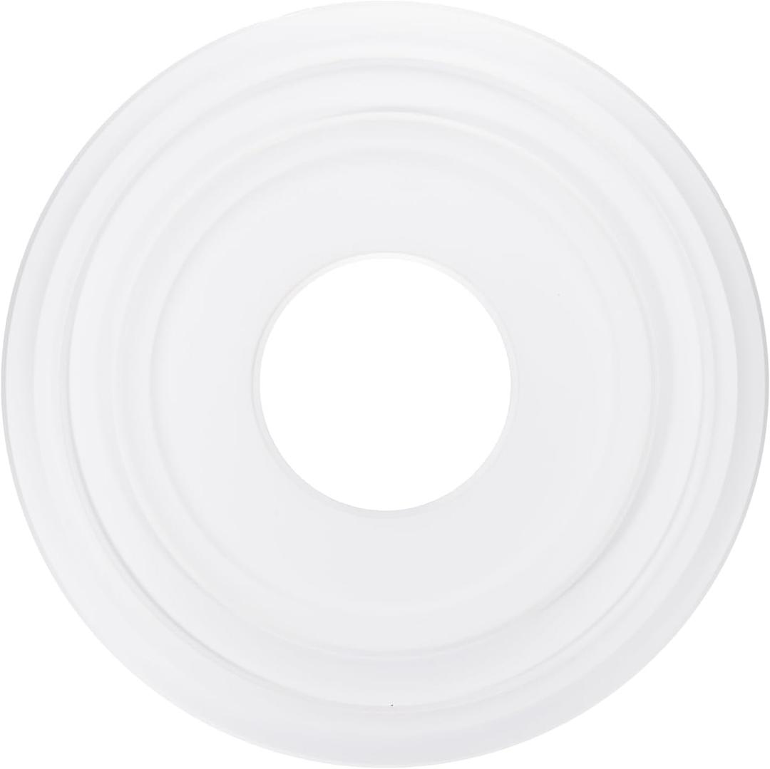 PATIKIL Ceiling Medallion, 12" OD x 4" ID PU Decorative Ceiling Light Medallion Chandelier Medallion Molded Ceiling Light Cover Plate for Ceiling Light Fixtures Fans, White