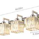 Modern Bathroom Vanity Light 6-Lights Chrome Crystal Wall Lamp Bathroom Modern Crystal Vanity Lighting