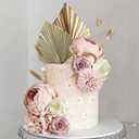 32 PCS Boho Cake Topper Flower Palm Leaves Cake Decorations for Bohemian Wedding Baby Shower Birthday Party Supplies (Boho) (Boho)