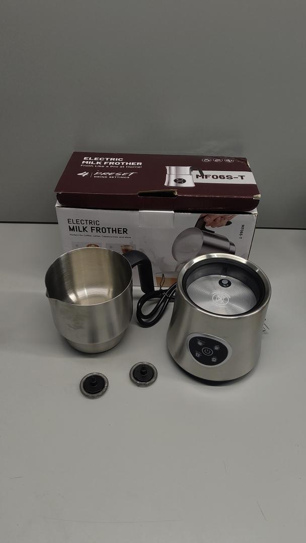 Milk Frother and Steamer, Large Capacity Detachable Electric Milk Frother, Automatic Warm and Cold Foam Maker, Stainless Steel Jug, BPA Free Milk Frother and Steamer, Large Capacity Detachable Electric Milk Frother, Automatic Warm and Cold Foam Maker, Stainless Steel Jug, BPA Free