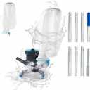 Cordless Pool Leaf Vacuum Cleaner with Dual Filter Bags & Pole