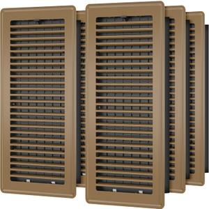 Floor Register 6x14, 6 Pack Floor Vent Covers for Home Floor Heavy Duty Steel Walkable Floor Vents Air Vent Covers 14x6 for Sidewall and Floor