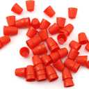 NX Garden 50pcs Plastic Sewing Quilting Thimbles for DIY Craft Finger Protector, Sewing and Repairing Accessories, Red
