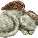 Pacific Trading, Pet Memorial Angel Cat Sleeping Cremation Urn, Memorial Statue Bottom Load, 30 Cubic Inch