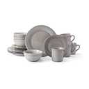 Mikasa Ellie Grey 16 Piece Dinnerware Set, Service For 4, Gray