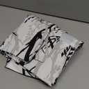 DriftAway Tree Branch Lined Valance Double Layer Blackout Thermal Insulated Abstract Ink Printing Window Curtain Valance Rod Pocket 52 Inch by 14 Inch Plus 2 Inch Header Black White 1 Pack