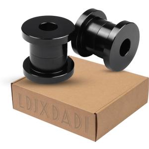 Solid Billet Handlebar Riser Bushings Compatible with Softail Dyna Sportster FXR FX 1984-2016 (Black)