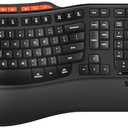 Ergonomic Wireless Keyboard and Mouse Combo, 2.4G Full Size Wave Key Board with Cushioned Palm Rest, Natural Typing, 3 DPI Adjustable Mouse, USB-A & C for Computer/Laptop/Mac/Tablet Sablute : Electronics