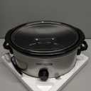 Hamilton Beach 6-Quart Slow Cooker with 3 Cooking Settings, Dishwasher-Safe Stoneware Crock & Glass Lid, Silver (33665G)