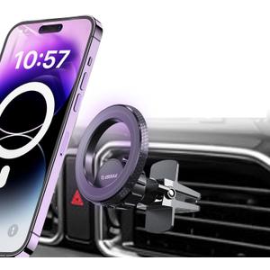 Esoulk Magnetic Ring Air Vent Car Phone Holder 360 Rotating Magnetic Car Mount with Strong Magnet, Secure Grip, Removable Universal Compatible Fits iPhone Air 17 16 15 14 13 12 11 Pro Max