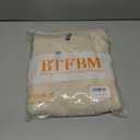 BTFBM Casual Fall Tops for Women 2025 Long Sleeves Solid Shirts Crew Neck Loose Fit Work T Shirt (Beige, XXL)