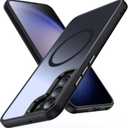 Magnetic for Samsung Galaxy S22 Case,[Compatible with Magnetic],[10 FT Military Grade Drop Protection] Slim Protective Translucent Matte,TPU+PC Luxury Protective Phone Case Black 16-s22-01