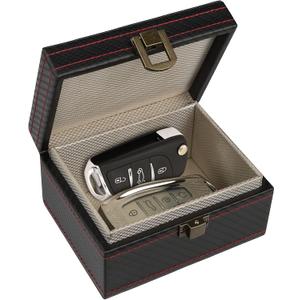 Diyife Faraday Box, [4 Keys Capacity] RFID Box for Car Keys, Faraday Key Fob Protector Cage, Anti-Theft Key Fob Car Key Signal Blocking Shielding Box, 4.6" x3.6" x2.5" (Small)